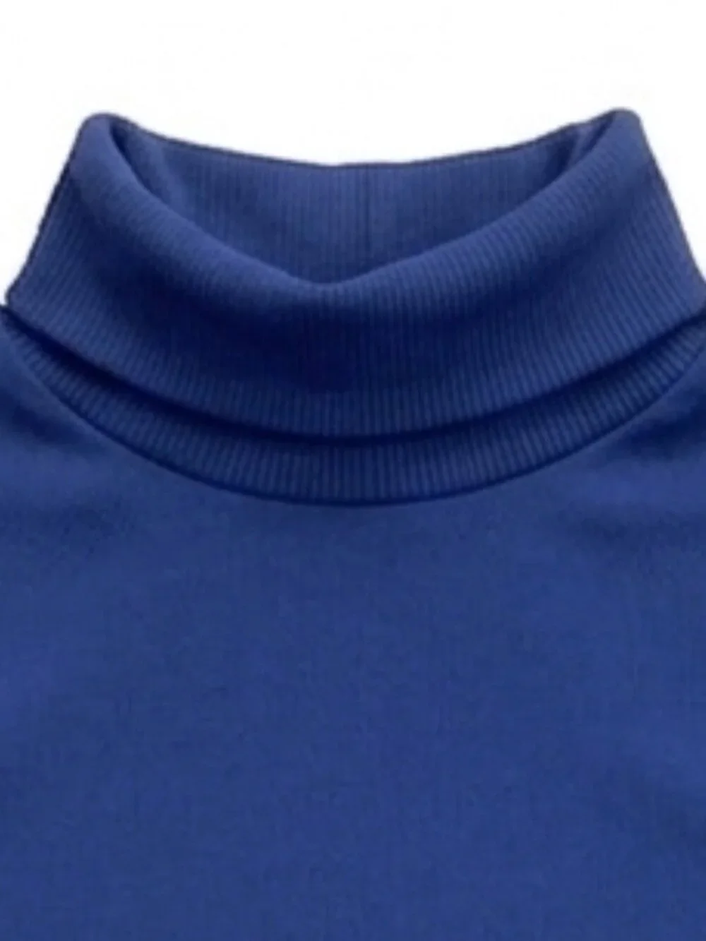 Capezio Blue Mockneck Childs M Long Sleeve Bodysuit Leotard Cheer Dance Zip Back